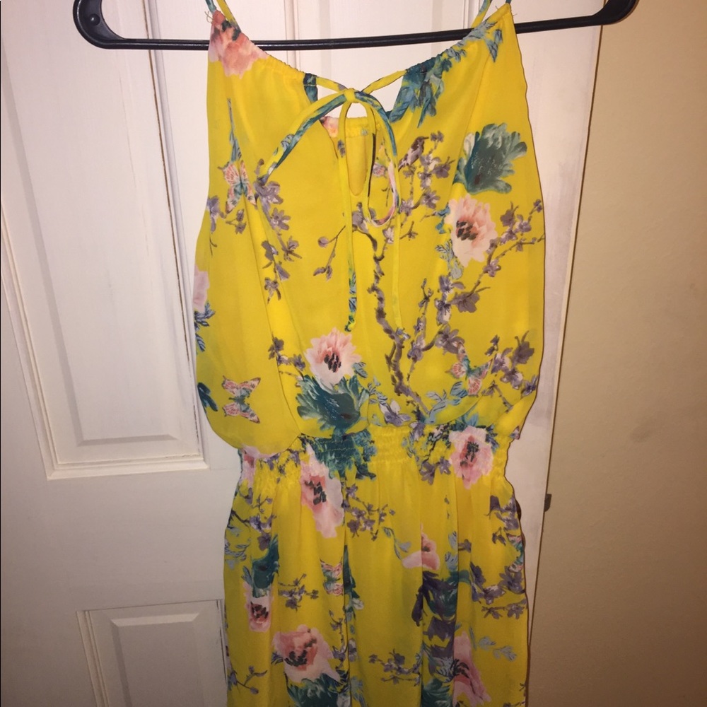 Yellow floral dress